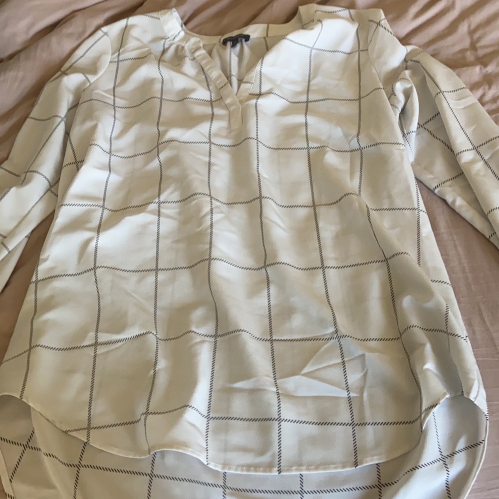 White checkered blouse
